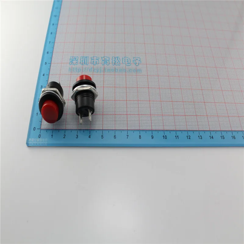 

Not self-locking 16 mm button switch red green random hair 10pcs Free Shipping