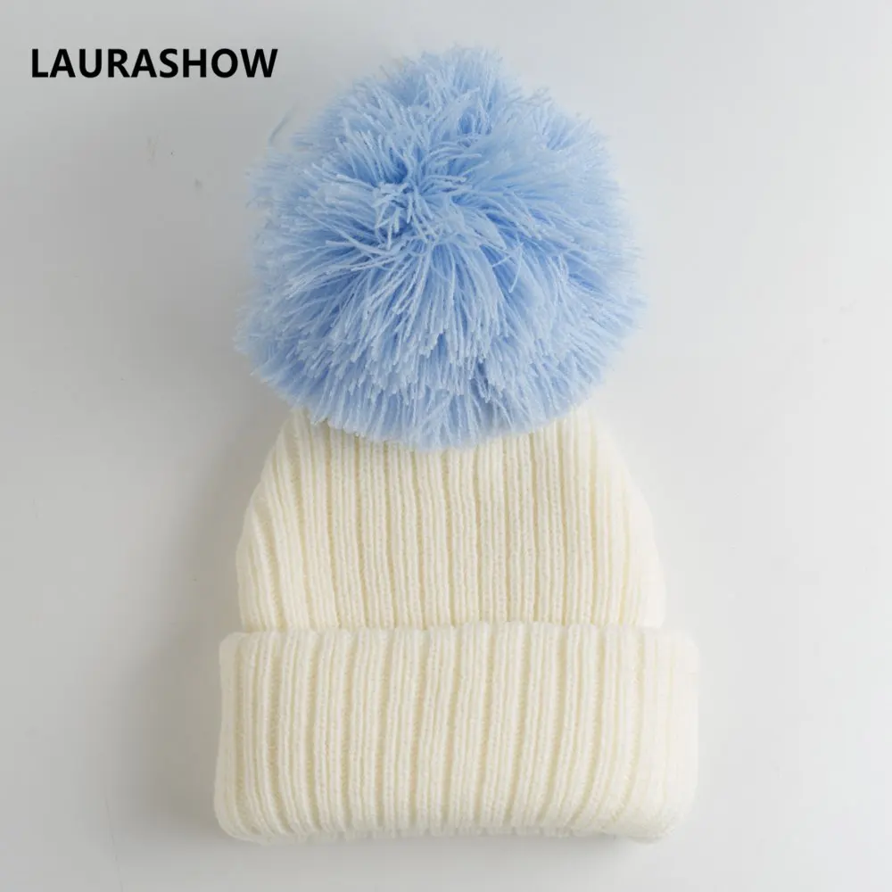 as picture Lavashow/детская зимняя теплая шапка, вязаная крючком хлопковая детская шапочка для маленьких мальчиков и девочек - Цвет: as picture