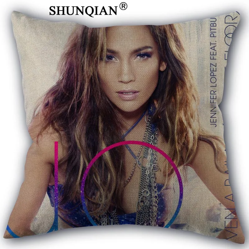 Pillowcase Дженнифер Лопес Подушки Детские случае пользовательские хлопок лен Площадь декоративные Наволочки чехол на молнии 45x45 см одна сторона - Цвет: Pillowcase