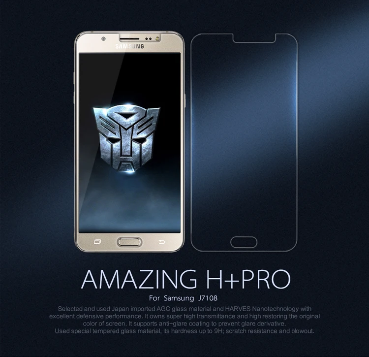 Nillkin H + PRO 9 9н 2.5D Закаленное Стекло-Экран Протектор для Samsung J7108 Защитная Пленка |