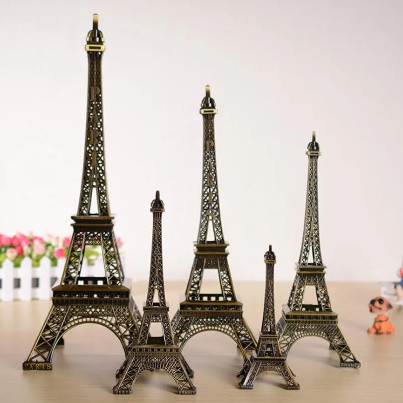 

1pcs/lot Home Decorations Crafts Paris EiffelTower Mini Architecture Souvenir Party Favors Retro Figurine For Table Ornament