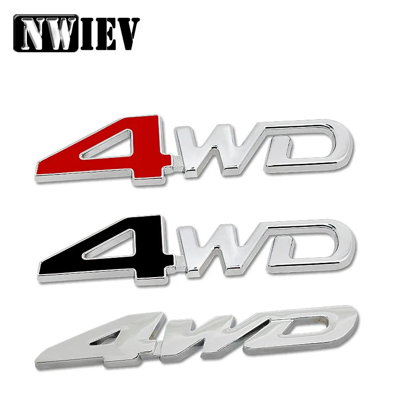 NWIEV 4WD 4X4 автомобильные 3D металлические наклейки для Lada Granta Vesta Renault Captur Clio 4 Logan Audi A3