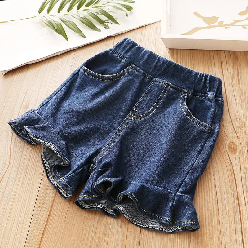 

Kids Summer Shorts Girls Ruffles Shorts Soft Denim Short Pants For Girl 2019 2-3-4-5-6-7-8-9-10 Years Baby Girl Clothes C278