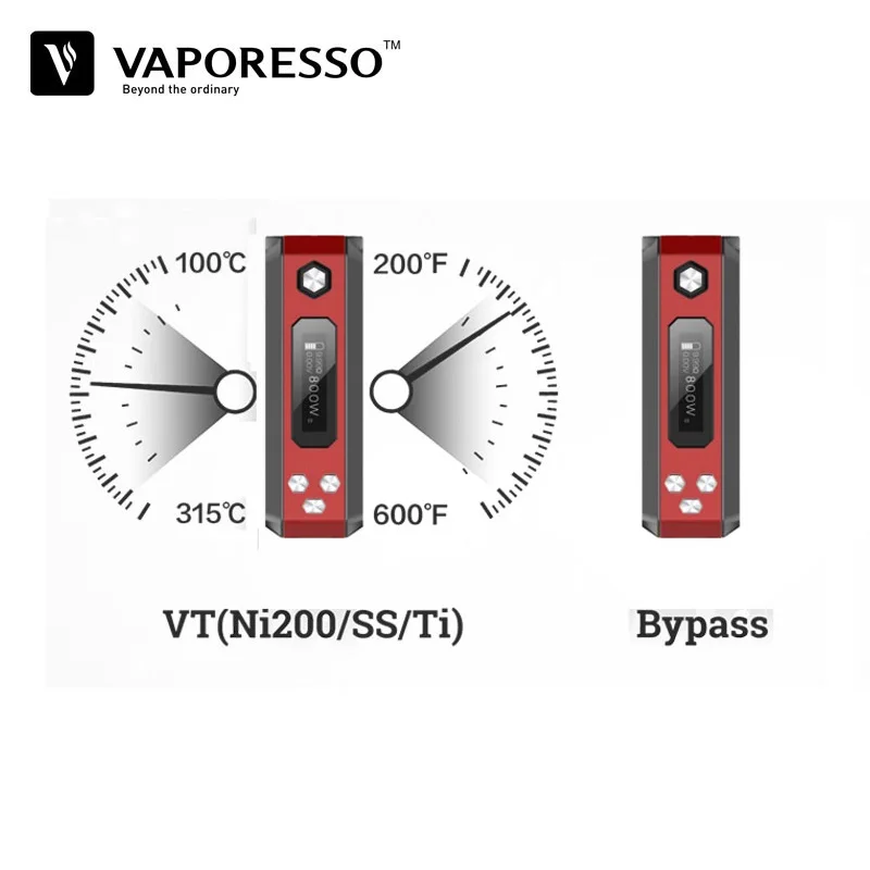 Original Vaporesso Tarot Nano 80 W TC Box Mod 2500 mah Fit vapeo tanque vaporizador cigarrillo electrónico del Voopoo arrastrar Vape Mod caja - 5