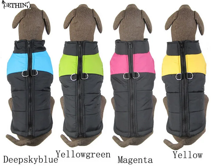Winter quilted coat Hottest Sale 4 Color Pet Dog Clothes XS 4XL Large Dog Vest Poppy