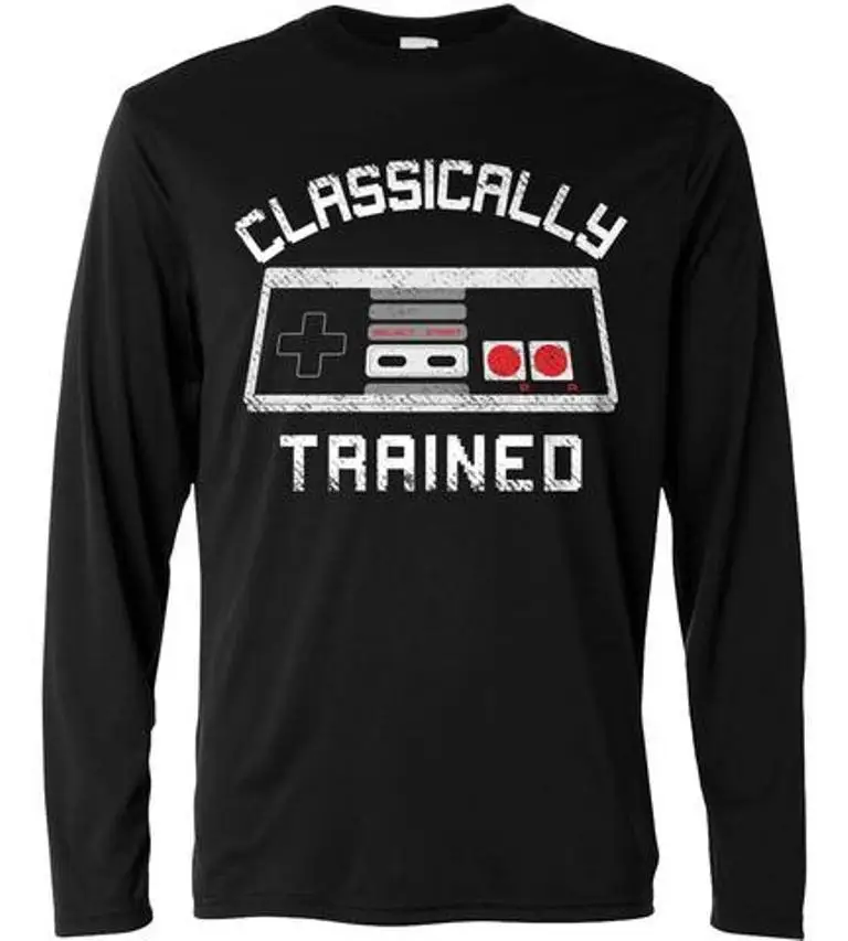 MAGLIA MAGLIETTA футболка MANICHE LUNGHE UOMO игра мальчик джойстик Винтаж lm62 | Мужская одежда