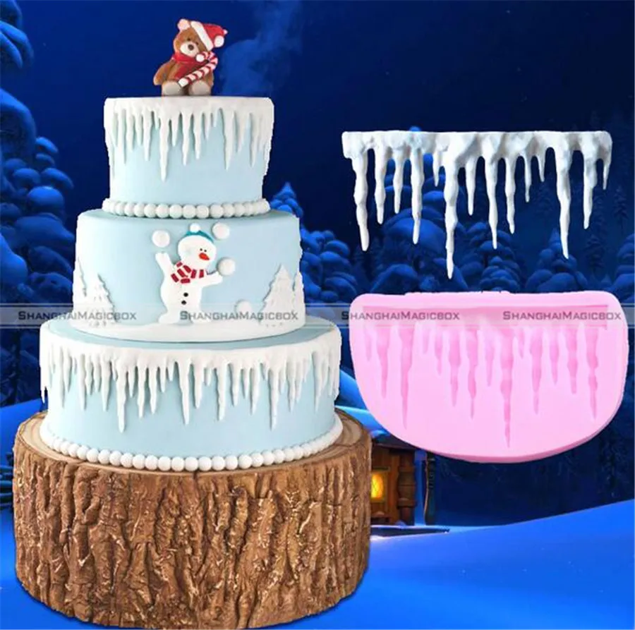 Icicle Design Silicone Cake Mold Fondant Mold Cake