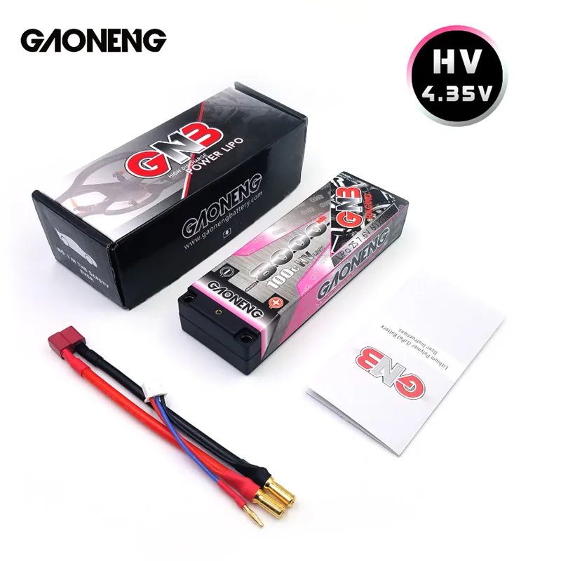 Gaoneng GNB 8000mAh 2S 7,6 V HV 100C/200C Hardcase LiHV перезаряжаемый LiPo аккумулятор с Deans T вилкой для 1:10 1/10 RC автомобиля лодки