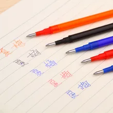 10 шт./партия стираемые шариковая ручка пополнения цвет: черный, синий 0.5 мм записи заправки для студентов школы офиса Канцтовары