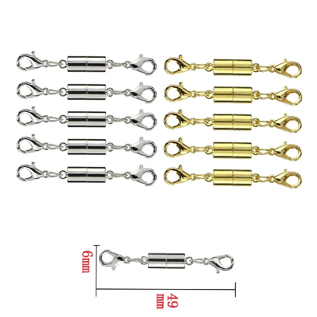 

10Pcs/set Cylinder Magnetic Clasps Hooks Magnet Buckle Connectors Claps For Bracelet Necklace DIY Jewelry Making Craft