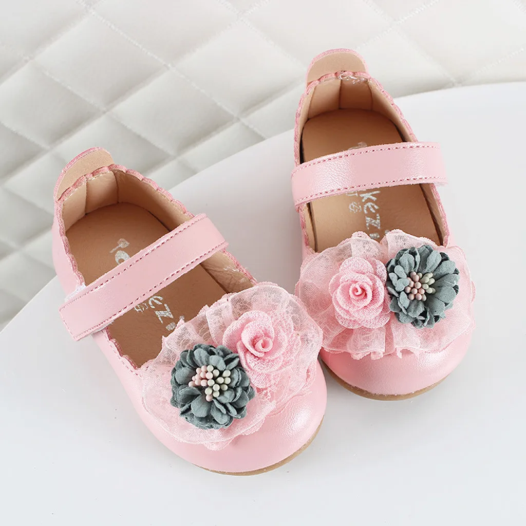 Обувь для маленьких детей, для мальчиков, для принцесс, для танцев; мягкая обувь для малышей младенцев Одежда для детей; малышей; девочек элегантные лёгкие женские туфли в цветочек обувь для принцессы сандалии - Цвет: Розовый