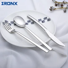

3PCS / SET Korean Tableware Stainless Steel For Dinner Knife Fork Sets Cutlery Tableware Set