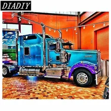 New Full Round Diamond 5D DIY Diamond Painting “big truck” Embroidery Cross Stitch Rhinestone Mosaic Painting Decor Gift