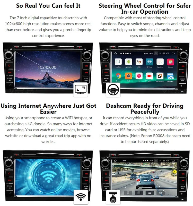 Discount 7" Android 8.0 Oreo OS Car DVD GPS Radio for Opel/Vauxhall/Holden Corsa (D) 2006-2011 & Zafira (B) 2005-2012 & Vivaro 2006-2010 6