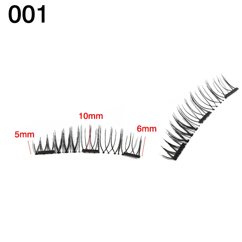 3 магнит 3D накладные ресницы на магнитах ручной работы Магнит Магнитные ресницы натуральные накладные ресницы Магнитный глаз Макияж
