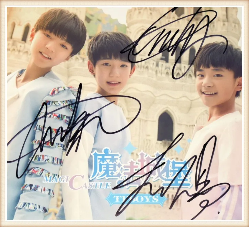 Tfboys Tf Boys Autographed Signed 2014 Ep Magic Castle Cd Dvd Album Poster Photo Chinese Official Version 03 2016 Chinese Photo Album Album Cdphoto Album Aliexpress