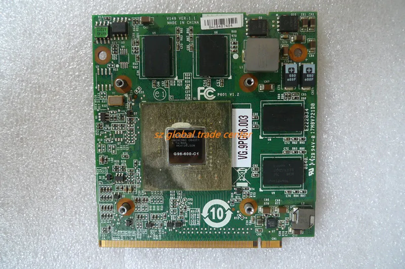

For Acer Aspire 5930G 6920G 6930 6935 7720G 5530G Laptop Video Graphics Video Card nVidia GeForce 9600M GS DDR2 512MB G96-600-C1