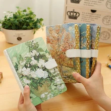 Творческий Цветочный язык жизни тетрадь магнитные кнопки винтажное искусство корейский Толстый Дневник Блокнот план планировщик персональный органайзер записная книжка