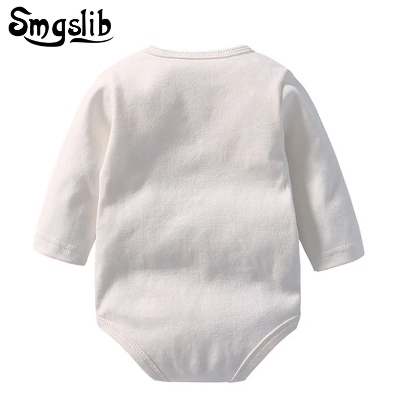 Одежда для новорожденных; Одежда для младенцев; Однотонный белый комбинезон для маленьких девочек и мальчиков; комбинезон для малышей; маленький хлопковый костюм для малышей