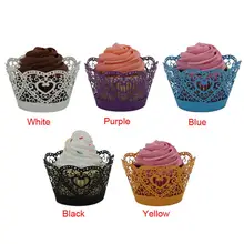 25 шт. хороший Кружево Лазерная резка Кекс Обертка лайнер чашки выпечки сдобы торт Чашки держатель Инструменты jan24