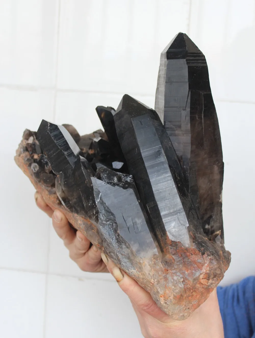 

(20.5lb) 100% Natural smoky QUARTZ Crystal Cluster Specimen