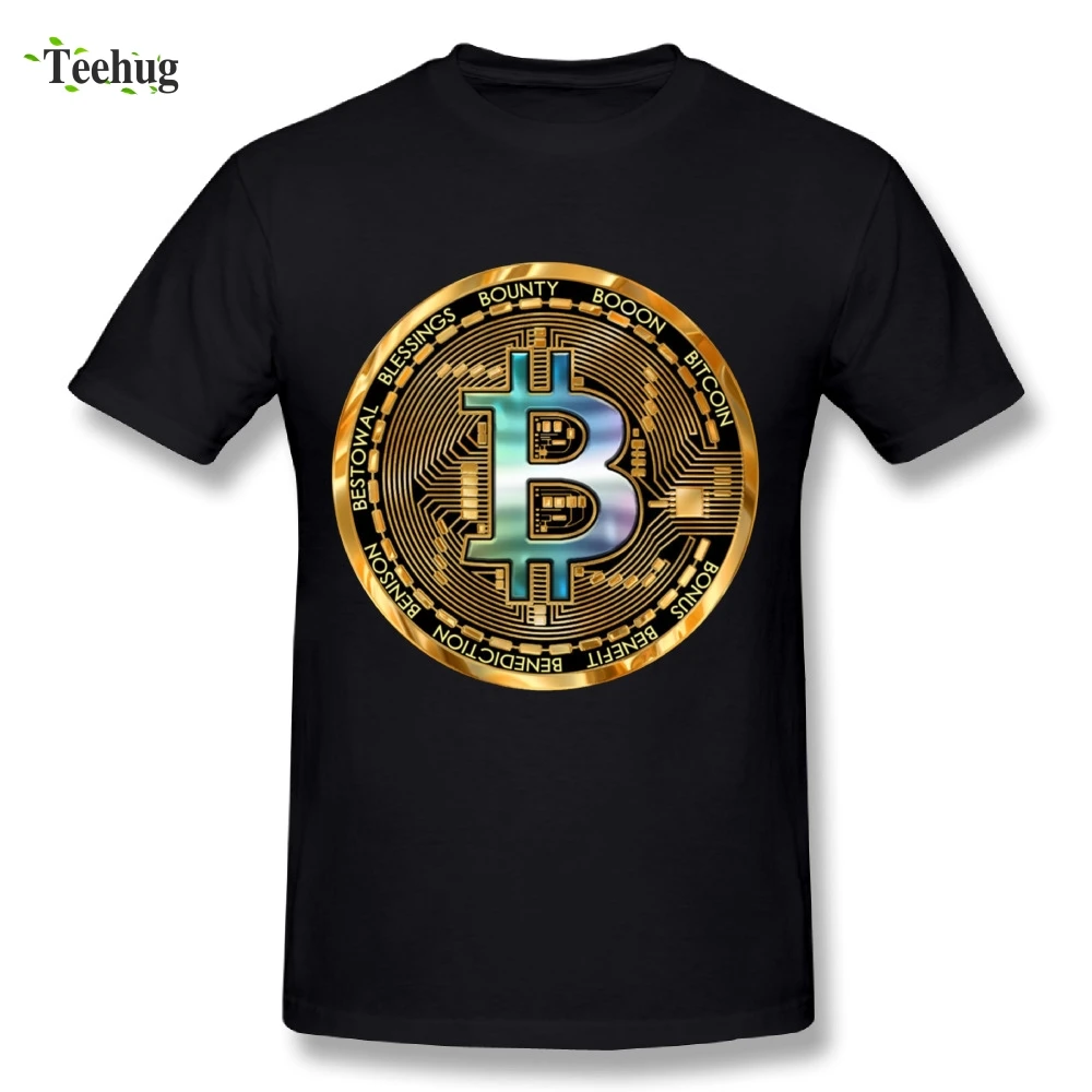 Leisure Men Bitcoin Crypto Big Graphic 3D Print T Shirt ...