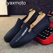 Hommes 2017 D’été De Mode Plat Hommes Chaussures Casual Male Chaussures Slip Sur Paresseux Hommes Appartements Chaussures Pas Cher Mocassins Hommes Mocassins