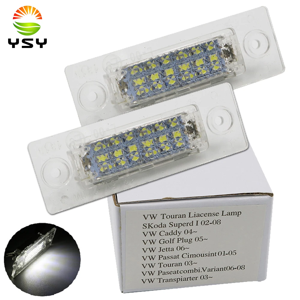 YSY 10 Набор 18SMD задние светодиодные номерные знаки для VW Touran/Passat B6 5D/Jetta Caddy/Golf |