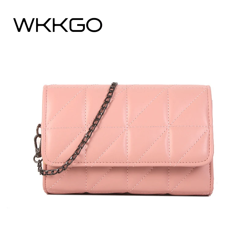 

WKKGO Brand Fashion Mini Flap Chains Women Crossbody Bags Hotsale Cover Coin Purse Ladies Clutch Shoulder Messenger Shopping Bag