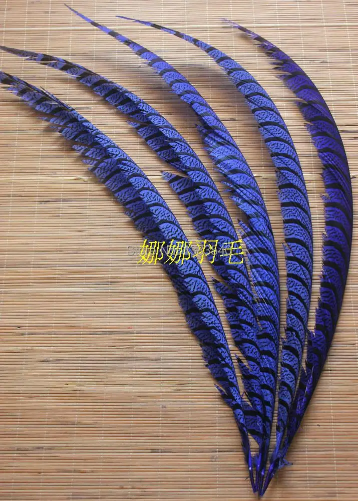 

10 PCS natural copper chicken tail cover Deep blue 80-90cm / 32-36 inches