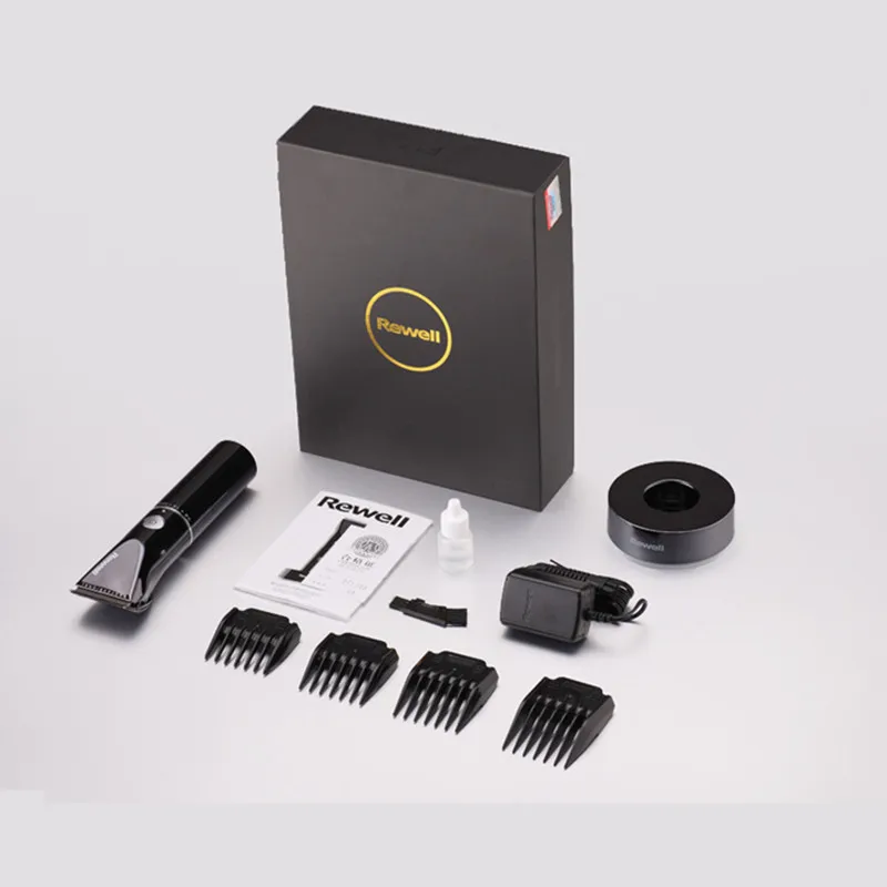 Professional Hair Clipper Rechargeable Trimmer Lithium Battery Titanium Alloy Blade Cutter Adjustable Comb Fine-Tuning 100-240V