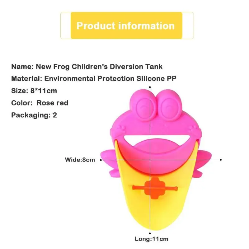 2 шт. форма лягушки гаджеты для ванной комнаты насадки для крана для детей мытья рук FCI