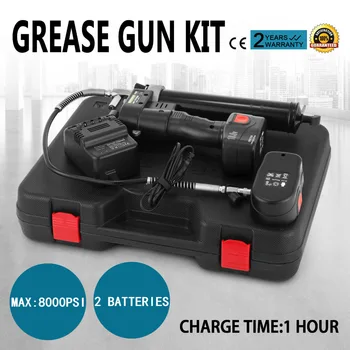 

Electrical Grease Gun Cordless Battery 18V 107cm 8000PSI Heavy + 2 Batteries