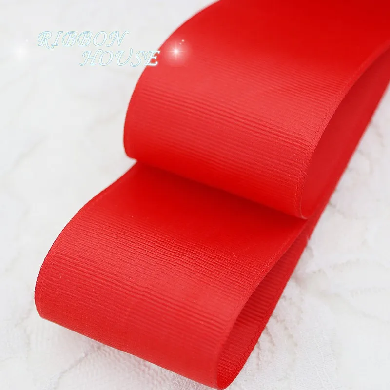 5 м/лот) 40 мм красная лента Гро-Гро подарочная упаковка рождественские украшения ленты
