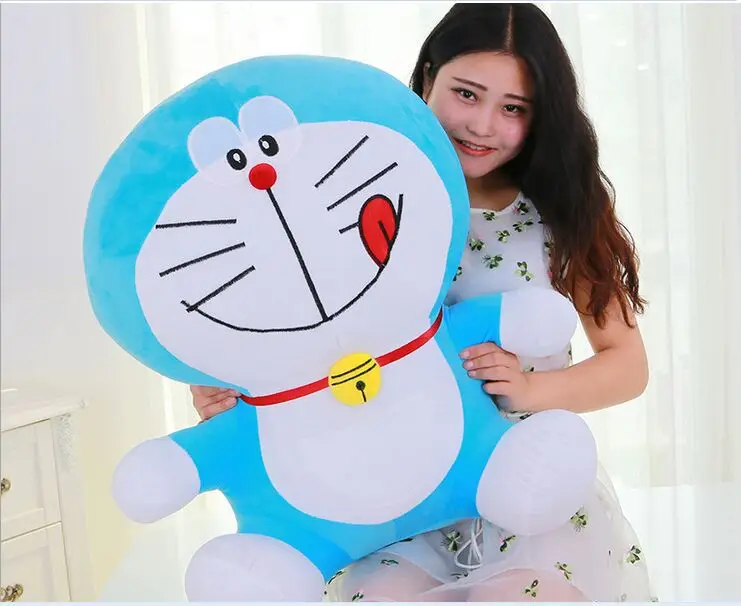 Огромный Прекрасный плюшевый Улыбка игрушка doraemon набитая большая синяя кукла Дораэмон подарок около 70 см 0031