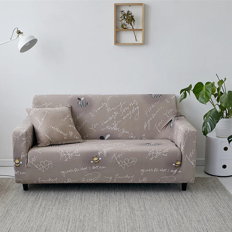 

Elegant Modern Sofa Cover Spandex Elastic Polyester Floral 1/2/3/4 Seater Couch Slipcover Chair Living Room Furniture Protector