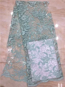 

Fashion Wedding Lace Fabric with Sequins High Quality Sequins Lace Fabric Nigerian Tulle Lace Fabric for Party Dress