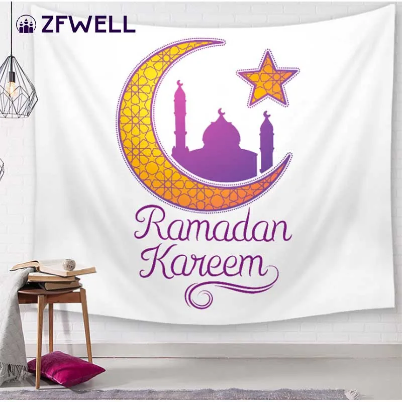 ZFWELL исламский Eid al-Adha гобелен декоративный брезент гобелен настенный, для дома Текстиль фон макет декорации 9