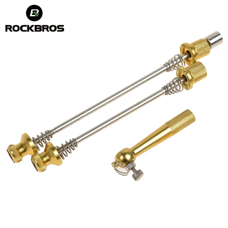 ROCKBROS الدراجة دراجة محاور مكافحة سرقة سريعة الإصدار أسياخ الدراجات MTB عجلات قفل الأمن ل Mtb الطريق دراجة أجزاء bmx