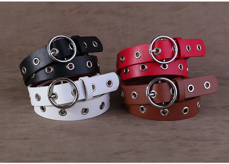 Belt Female Simple Korean Decorative Belt Female Fashion Leather Casual Tide Student General Skirt Jeans 105X2.8CM