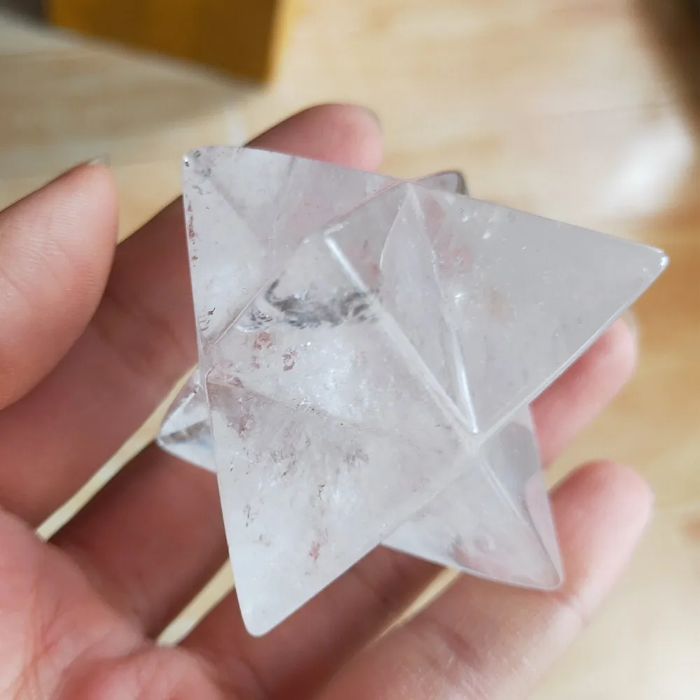 5 см Натуральный прозрачный кристалл Merkabah маятниковые кристаллические камни Merkaba