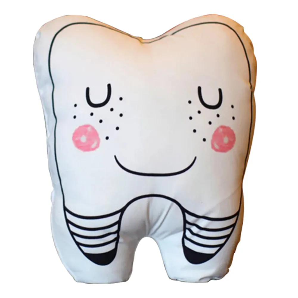 

High Quality Creative Tooth shape Cotton Canvas Washable Pillow Drop House Sofa Comfortable Decorative Cushion Covers New