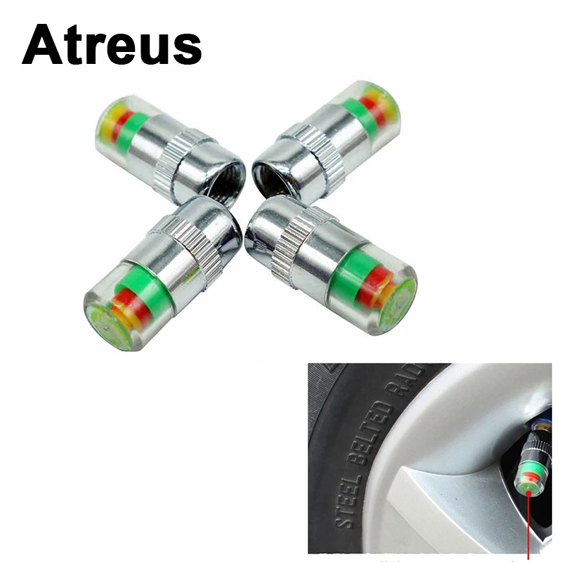 4X Car-styling Car Tire Pressure monitoring valve cap Wheel Air Cover Tight Rims For Peugeot 307 207 Renault Duster Citroen c5 2 |