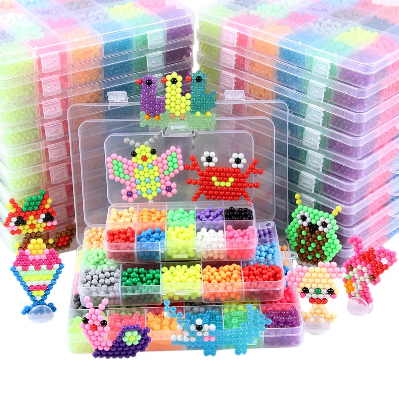 DIY Magic Animal Molds Hand Making 3D Beads Puzzle New Kids Educational beads Toys for Children Spell Replenish Beans