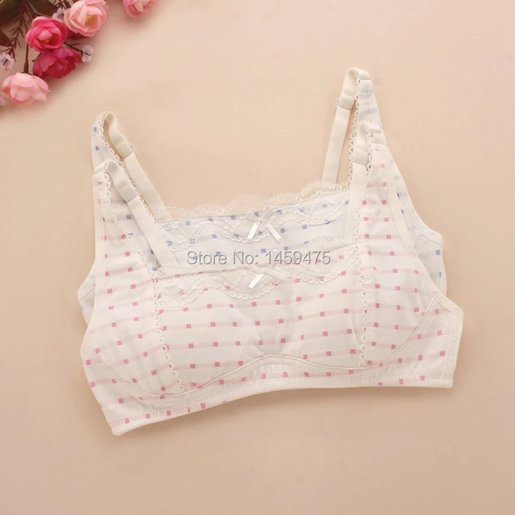 New Arrival beautiful lace girl bra wireless children Underwear comfortable girls training bras kids lingerie cotton child bras