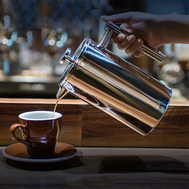 Высококачественный французский кофе пресс-горшок из нержавеющей стали с ...