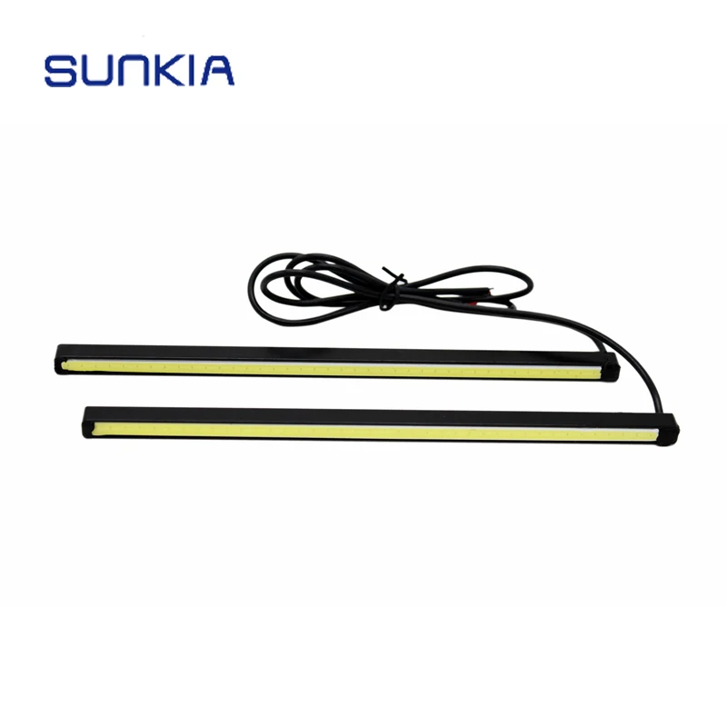 

2Pcs/Pair SUNKIA High Power 20CM COB Daytime Running Light Car Styling Waterproof DRL Super White Day Light Fog Lamp