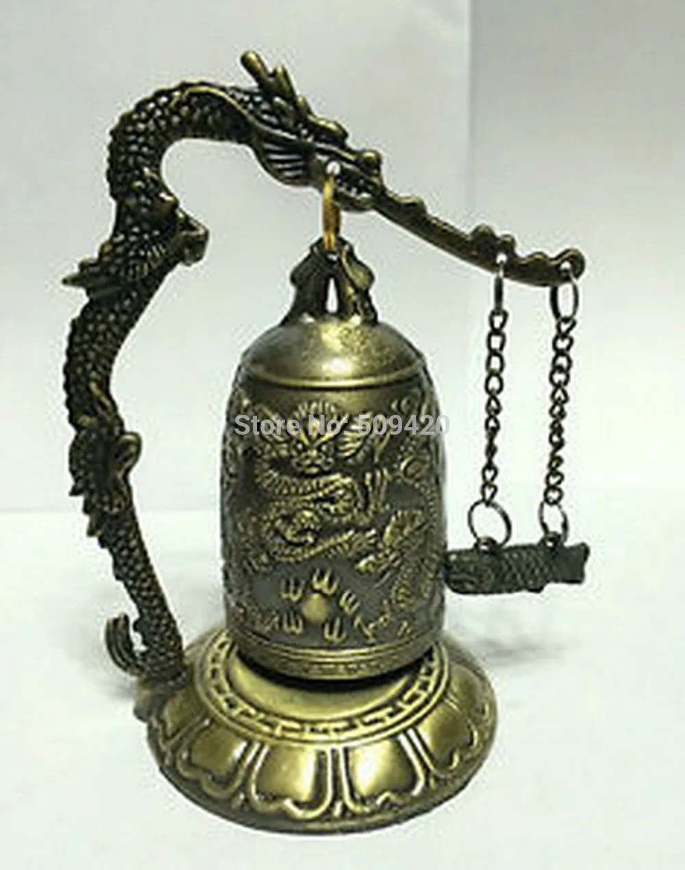 

Hot Beautiful Collectibles Rare handcraft MADE Bronze Dragon Bell