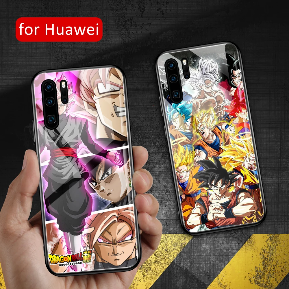 

New Case for Huawei P30 case Dragon ball Z Glass back P20 pro case for Huawei P9 P10 Plus P20 P30 Pro P20 P30 lite