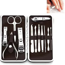 12 шт./компл. нержавеющая сталь кусачки для ногтей Нипер резак набор для маникюра и педикюра комплект чехол MH88